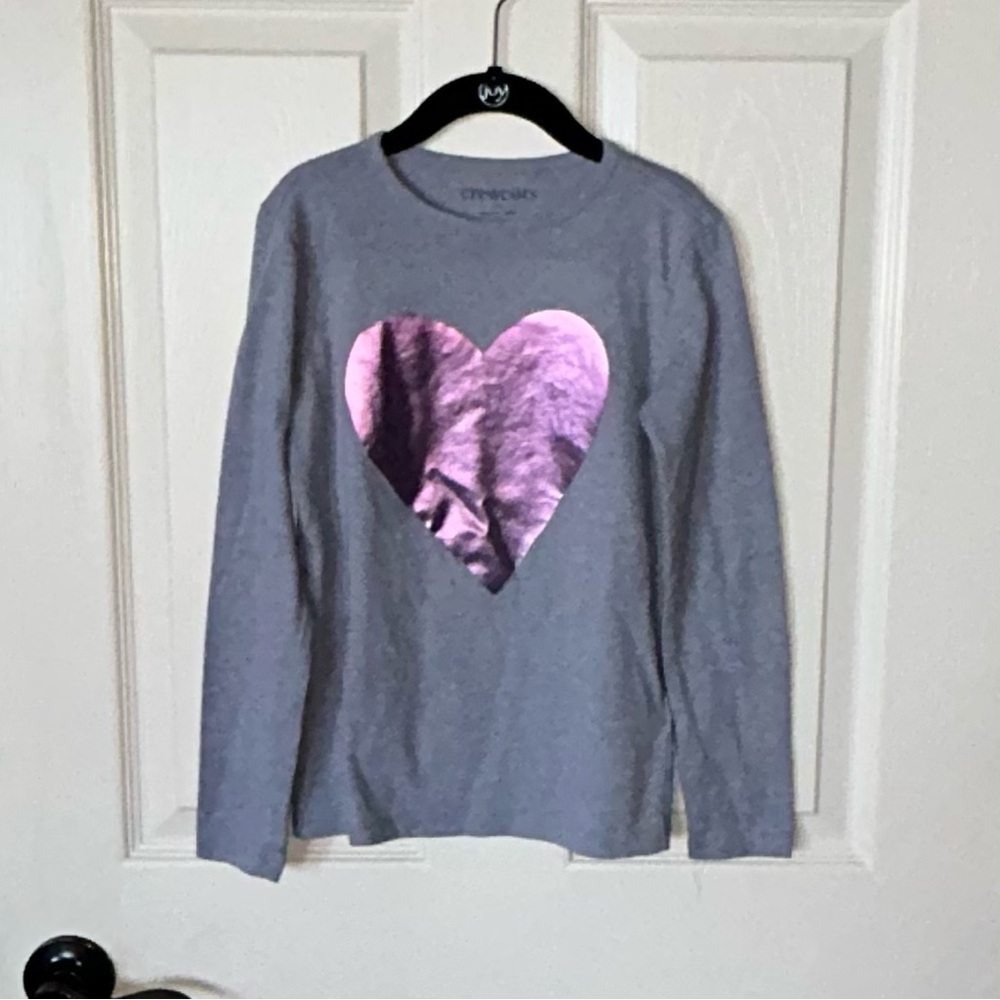 Crewcuts Metallic Lavender Heart Tee 💜